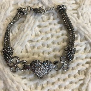 Lia Sophia silver heart bracelet